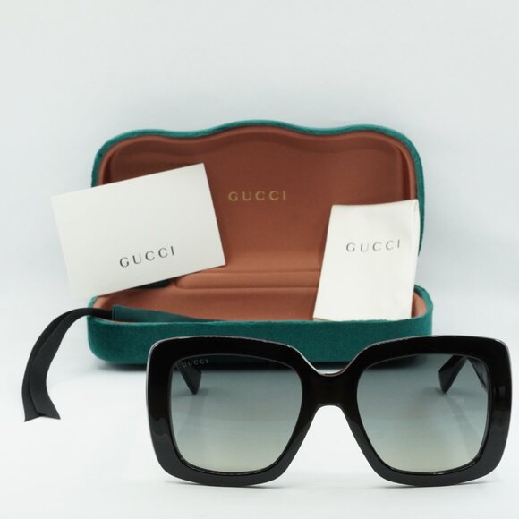 Gucci GG0141SN 001 Square Sunglasses - Black\\Grey Gradient main image 11